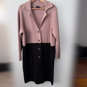 Torrid long two-tone sweater coat Size 2 or 16